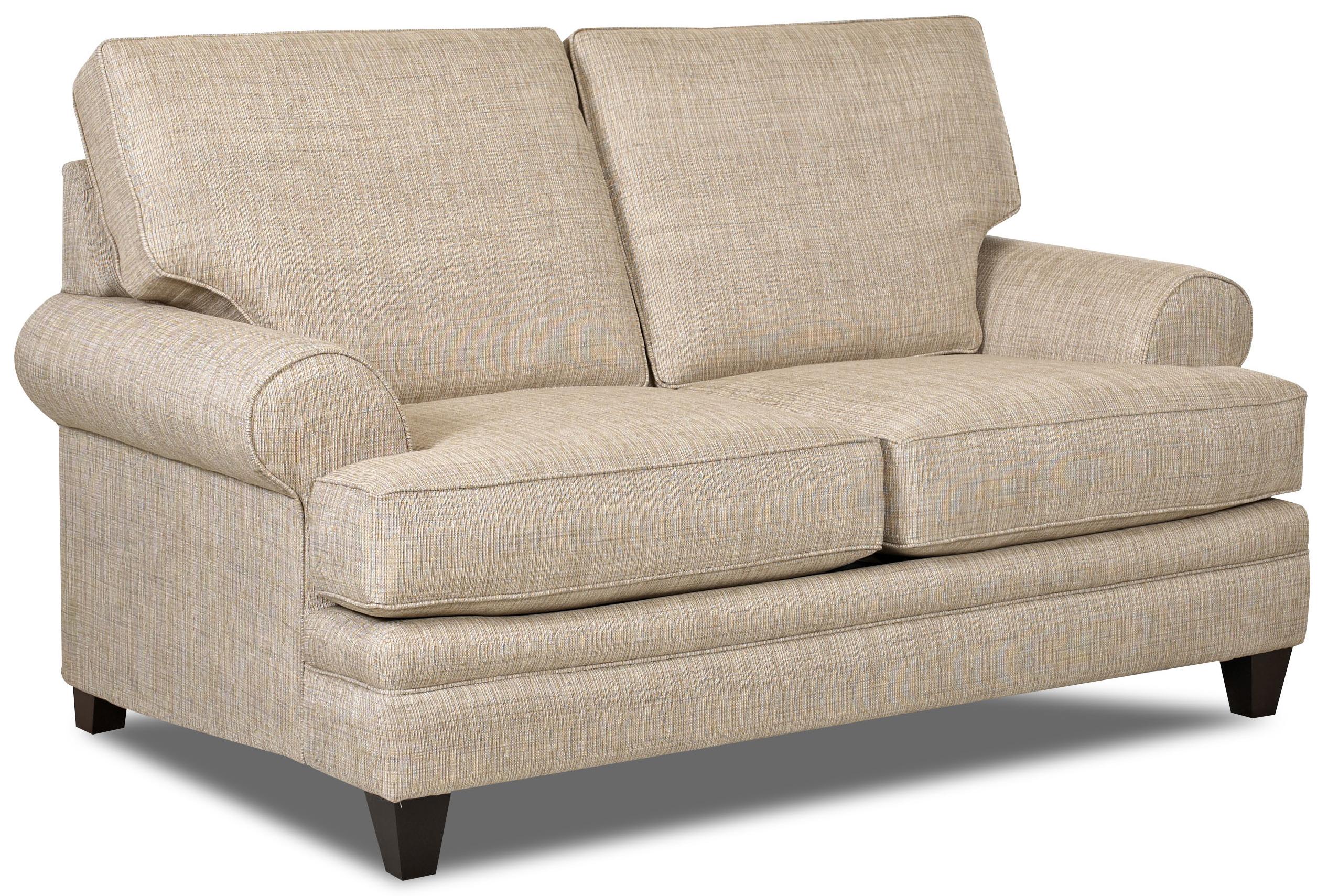 Klaussner Fresno K99340 LS Transitional Loveseat with Low Profile
